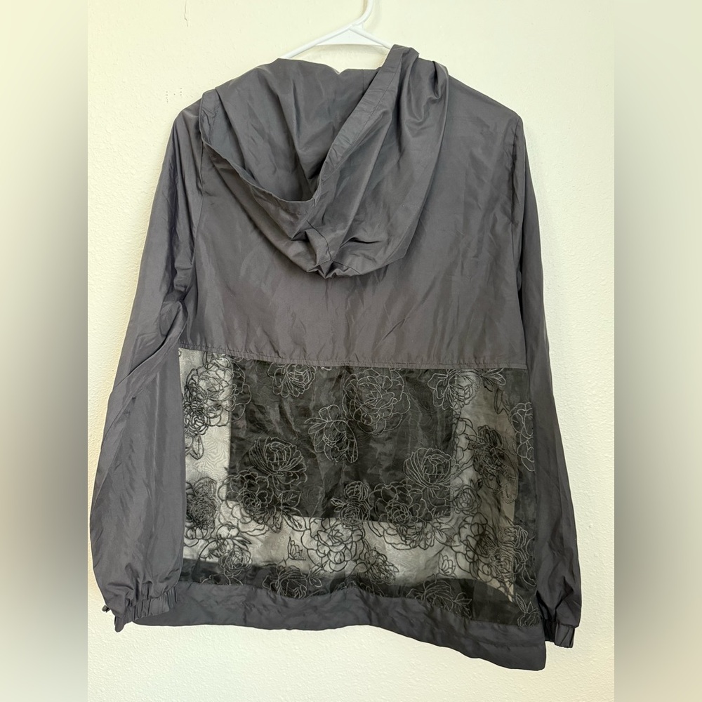 Fabletics Black Hooded Pullover Jacket Size S - image 9